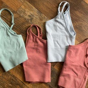 Old Navy Seamless Rib-Knit Bralettes (4)